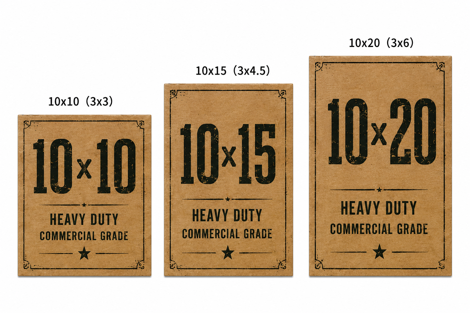 GardenPro Gear 10x10, 10x15 and 10x20 canopy size guide