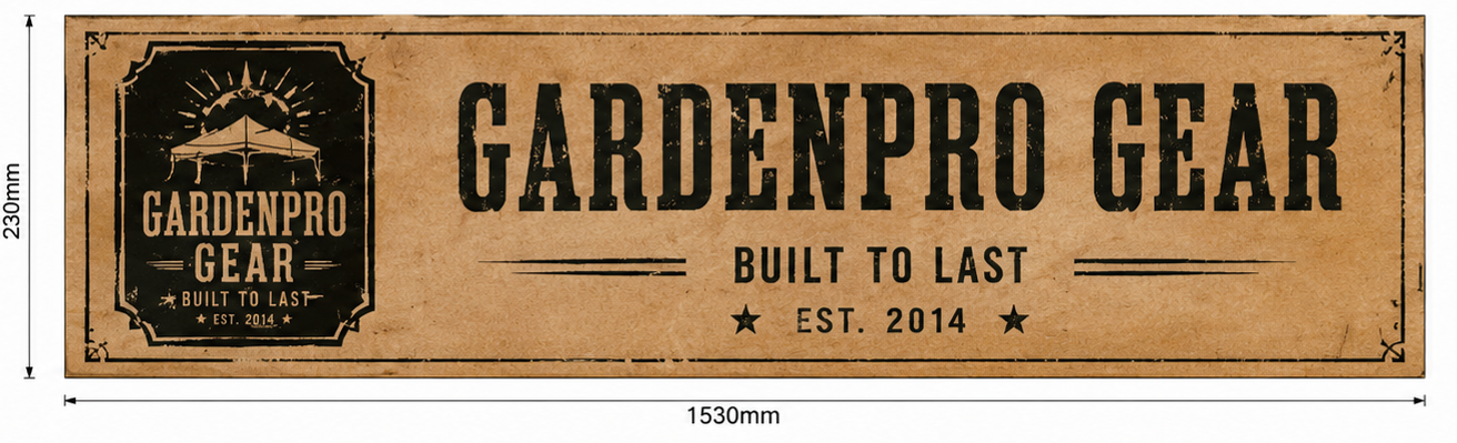 GardenPro Gear Built to Last brand banner