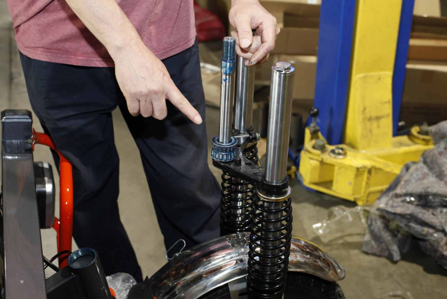 Connector bearing upper and lower sides