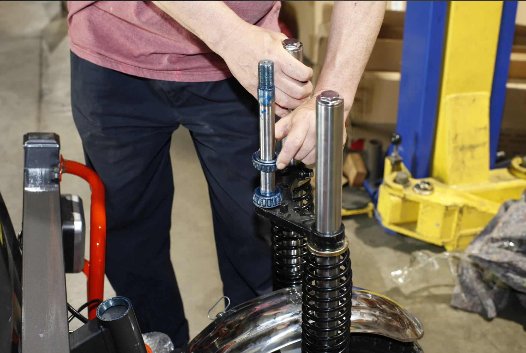 Remove upper bearing